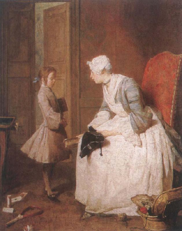 Jean Baptiste Simeon Chardin The Govemess Norge oil painting art